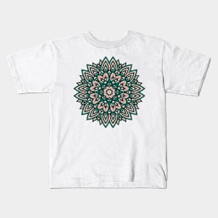 Mandala emerald and caramel Kids T-Shirt